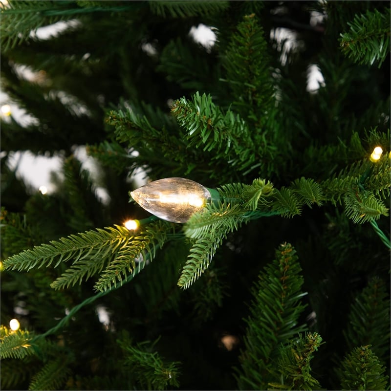 Nearly Natural 6ft Pre-Lit Luxembourg Pine Christmas Tree