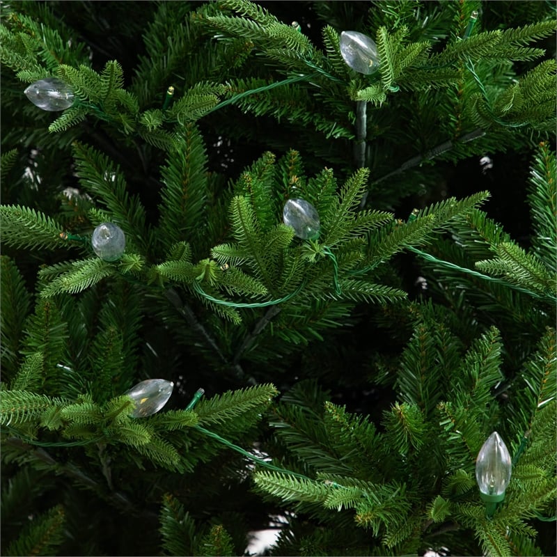Nearly Natural 7ft Pre-Lit Luxembourg Pine Christmas Tree