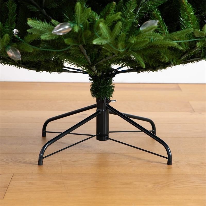 Nearly Natural 7ft Pre-Lit Luxembourg Pine Christmas Tree