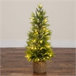 Nearly Natural 3ft Pre-Lit Lightly Snowed Cypress Christmas Tree with 38 LED