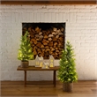 Nearly Natural 3ft Pre-Lit Lightly Snowed Cypress Christmas Tree with 38 LED