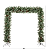 Nearly Natural 8ft Artificial Holiday Green Christmas Pine Archway w/Pinecones