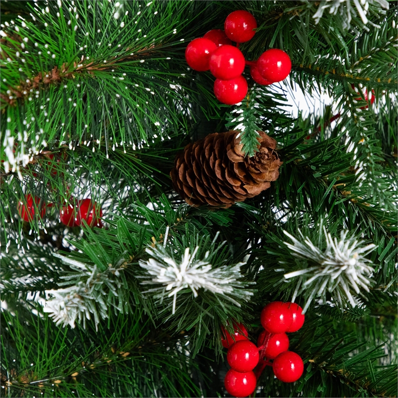 Nearly Natural 8ft Artificial Holiday Green Christmas Pine Archway w/Pinecones