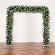 Nearly Natural 8ft Artificial Holiday Green Christmas Pine Archway w/Pinecones