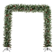 Nearly Natural 8ft Artificial Holiday Green Christmas Pine Archway w/Pinecones
