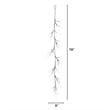 Nearly Natural 6.5ft Pre-Lit Artificial Halloween Black Twig Garland w/ 48 LED