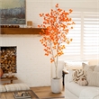 Nearly Natural 7ft Autumn Paper Birch Artificial Fall Tree in Orange