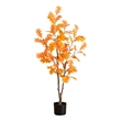 Nearly Natural 4ft Artificial Autumn Oak Tree in Orange