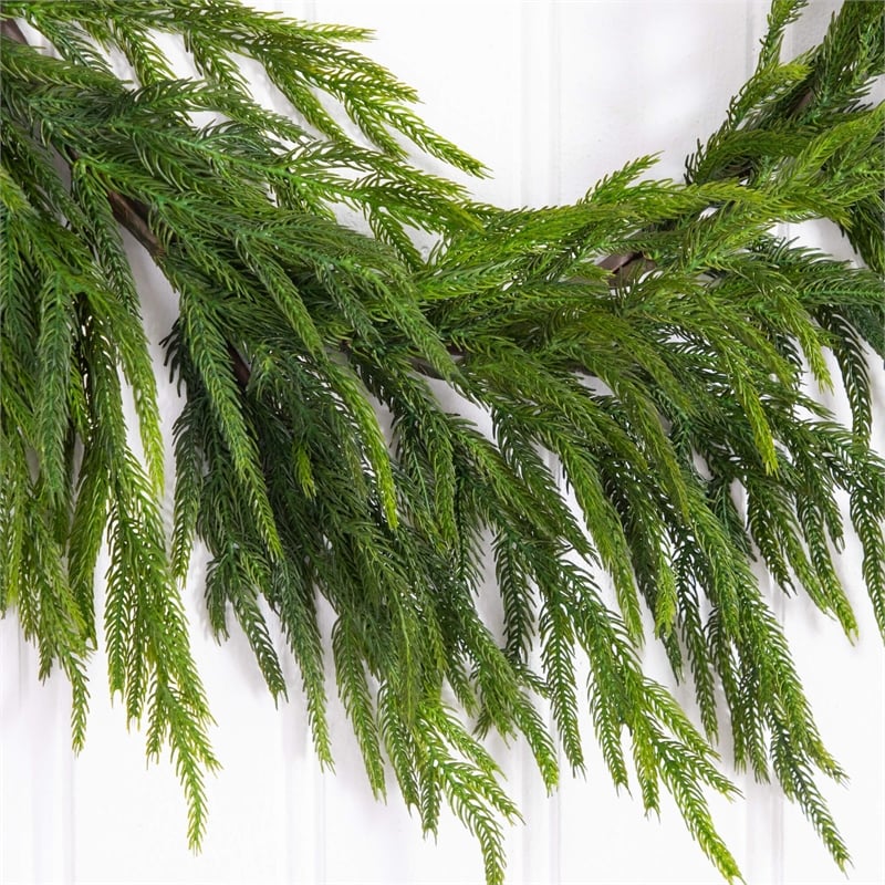 Nearly Natural 6ft Artificial Real Touch Norfolk Island Pine Garland