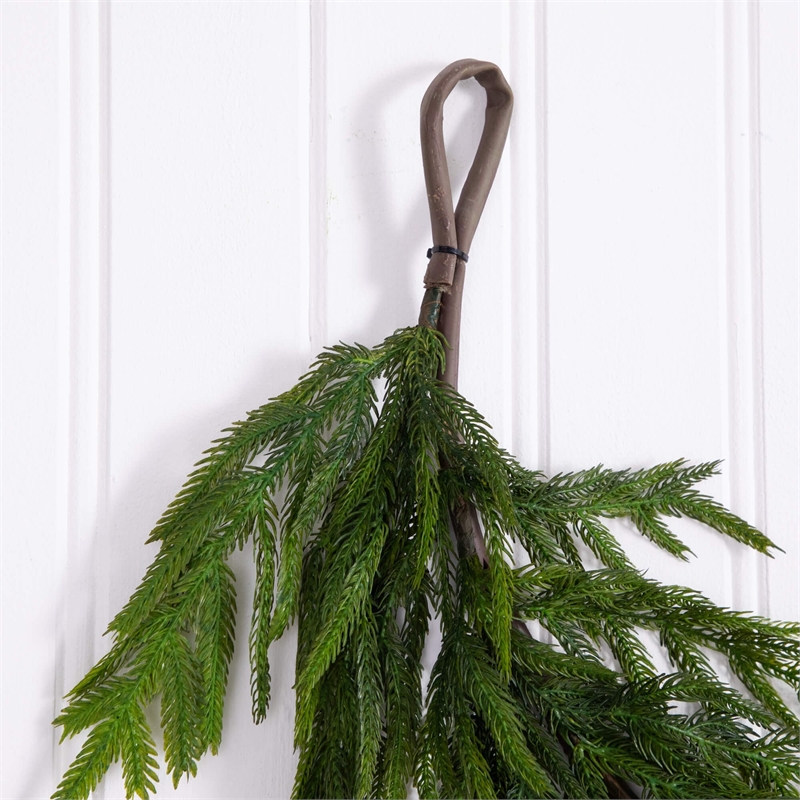Nearly Natural 6ft Artificial Real Touch Norfolk Island Pine Garland