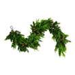 Nearly Natural 6ft Artificial Mixed Pine & Norfolk Garland with Pinecones