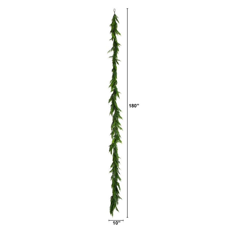 Nearly Natural 15ft Artificial Real Touch Norfolk Island Pine Garland