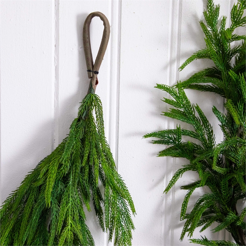 Nearly Natural 15ft Artificial Real Touch Norfolk Island Pine Garland