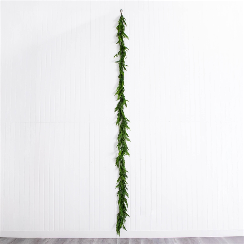 Nearly Natural 15ft Artificial Real Touch Norfolk Island Pine Garland