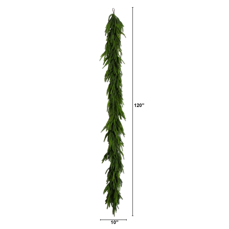 Nearly Natural 10ft Artificial Real Touch Norfolk Island Pine Garland