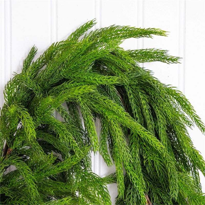 Nearly Natural 10ft Artificial Real Touch Norfolk Island Pine Garland