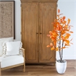 Nearly Natural 5ft Artificial Autumn Oak Tree in Orange