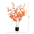 Nearly Natural 3ft Autumn Birch Artificial Fall Tree in Orange
