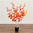 Nearly Natural 3ft Autumn Birch Artificial Fall Tree in Orange