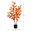 Nearly Natural 3ft Autumn Oak Artificial Fall Tree in Orange
