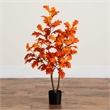 Nearly Natural 3ft Autumn Oak Artificial Fall Tree in Orange