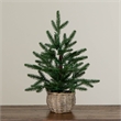 Nearly Natural 1.5ft Pre-Lit Mini Christmas Tree in Basket w/ 20 Warm White LED