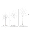 Nearly Natural 4ft 5ft 6ft Pre-Lit Artificial White Birch Trees - Set of 3