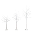 Nearly Natural 4ft 5ft 6ft Pre-Lit Artificial White Birch Trees - Set of 3