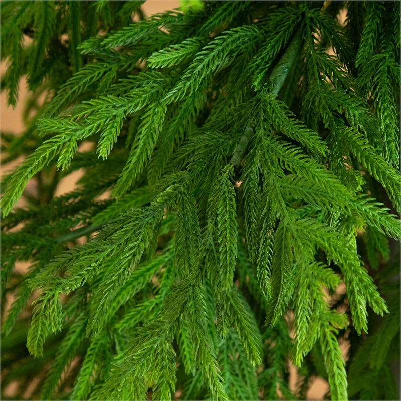 Nearly Natural 7ft Artificial Real Touch Norfolk Island Pine Christmas Tree