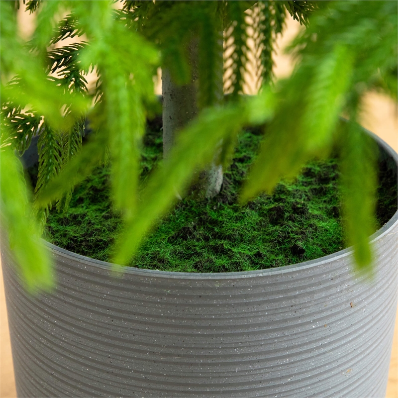 Nearly Natural 7ft Artificial Real Touch Norfolk Island Pine Christmas Tree