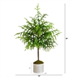 Nearly Natural 3ft Real Touch Norfolk Island Pine in Metal Tin Planter