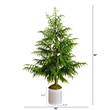 Nearly Natural 5ft Real Touch Norfolk Island Pine in Metal Tin Planter