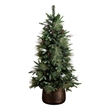 Nearly Natural 4ft Pre-Lit Mixed Pine Snowed Christmas Tree in Planter