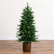 Nearly Natural 4.5ft Pre-Lit Green Christmas Tree in Planter w/ 60 Clear LED
