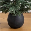 Nearly Natural 6ft Pre-Lit Pine Christmas Tree in Round Black Planter