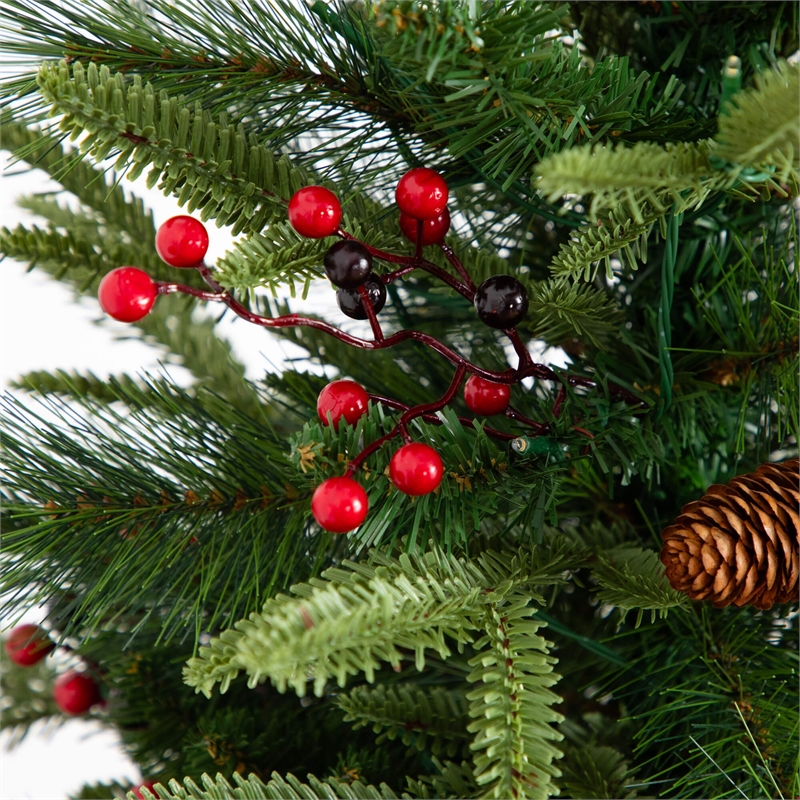 Nearly Natural 5 Piece Pre-Lit Christmas Holiday Bundle