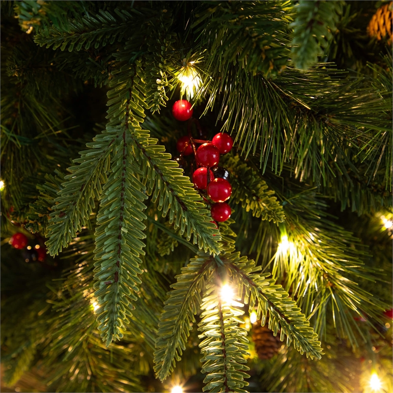 Nearly Natural 5 Piece Pre-Lit Christmas Holiday Bundle