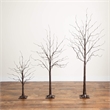Nearly Natural 3ft 5ft 6ft Brown Birch Trees w/ Warm White LED - Set of 3