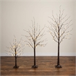 Nearly Natural 3ft 5ft 6ft Brown Birch Trees w/ Warm White LED - Set of 3