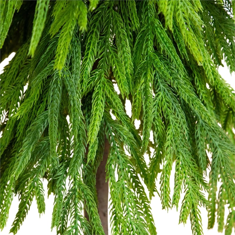 Nearly Natural 3ft Artificial Real Touch Down Swept Norfolk Pine Tree