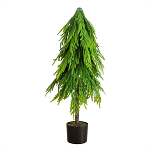 Nearly Natural 3ft Artificial Real Touch Down Swept Norfolk Pine Tree