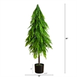 Nearly Natural 4ft Artificial Real Touch Down Swept Norfolk Pine Tree