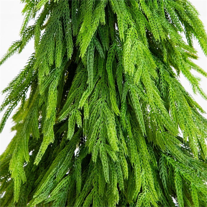 Nearly Natural 4ft Artificial Real Touch Down Swept Norfolk Pine Tree