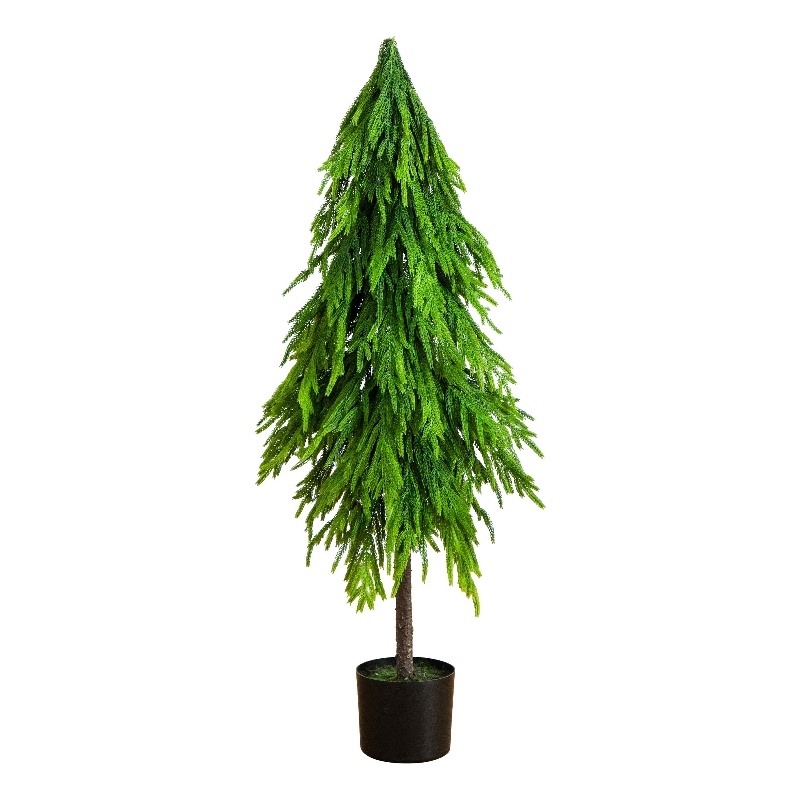 Nearly Natural 4ft Artificial Real Touch Down Swept Norfolk Pine Tree