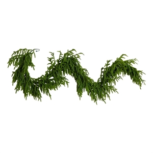 Nearly Natural 6ft Pre-Lit Real Touch Norfolk Island Pine Garland w/ 35 LED