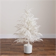 Nearly Natural 4ft Real Touch White Norfolk Island Pine Christmas Tree in White
