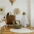 Nearly Natural 4ft Real Touch White Norfolk Island Pine Christmas Tree in White
