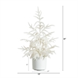 Nearly Natural 2ft Real Touch White Norfolk Island Pine Christmas Tree in White