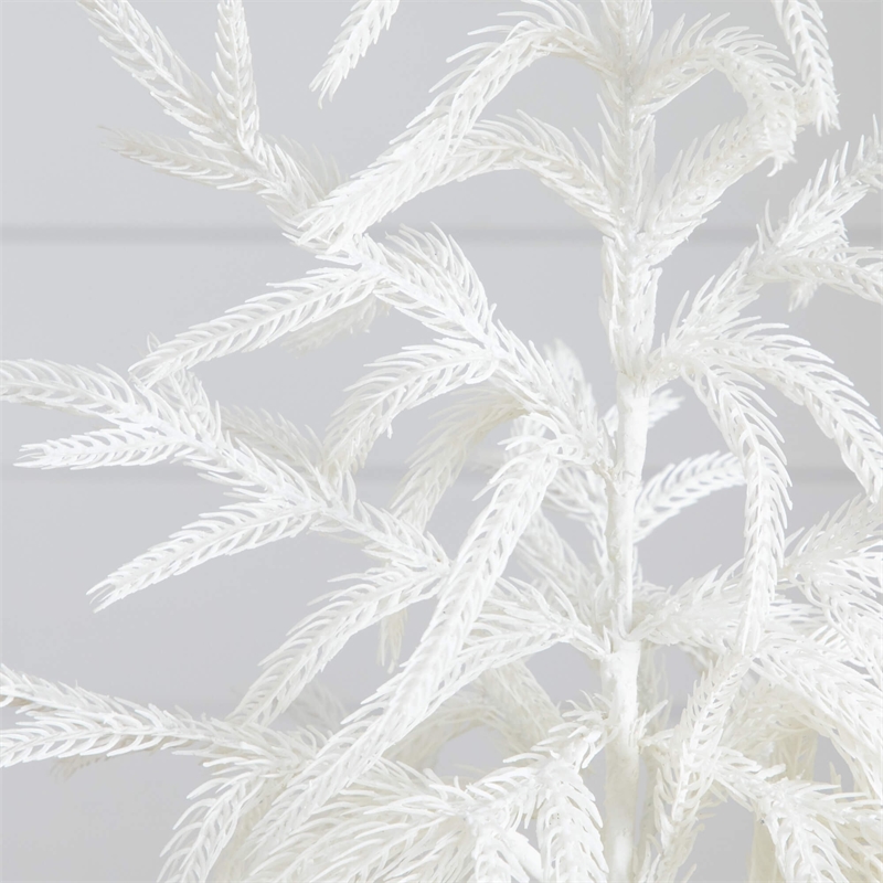 Nearly Natural 2ft Real Touch White Norfolk Island Pine Christmas Tree in White