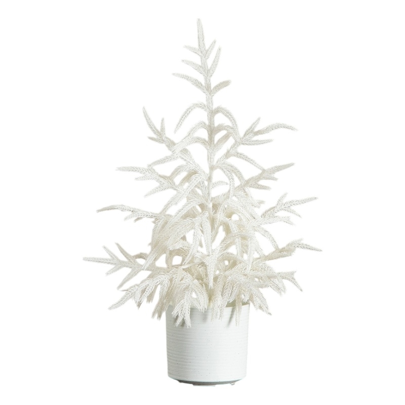 Nearly Natural 2ft Real Touch White Norfolk Island Pine Christmas Tree in White
